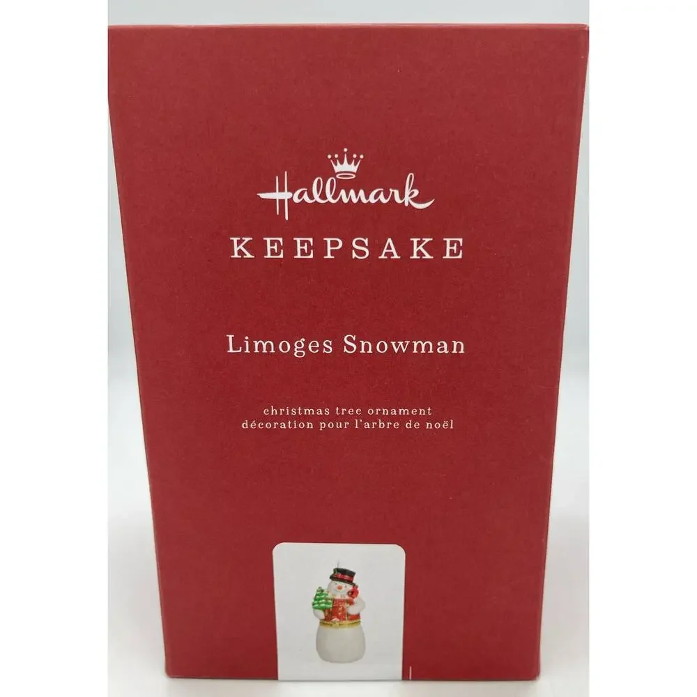 Hallmark Keepsake Limoges Snowman Ornament & Trinket Box